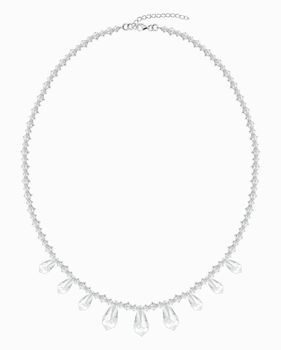 Elegancka kolia ślubna z rodowanego srebra 925 i kryształów Swarovski®. Model NR 373 marki Diament, długość 42 cm + regulacja. Idealna dla panny młodej (2).jpg